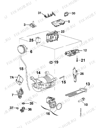 Взрыв-схема стиральной машины Rosenlew RTT5150 - Схема узла Electrical equipment 268